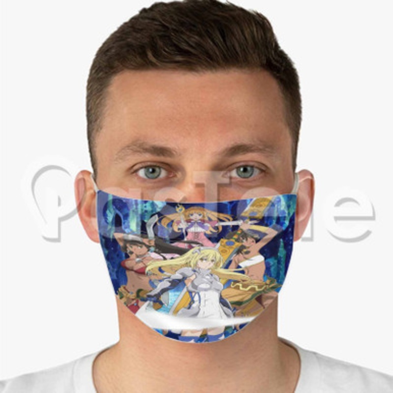 Sword Oratoria Custom Fabric Face Mask Polyester Two Layers Cloth Washable