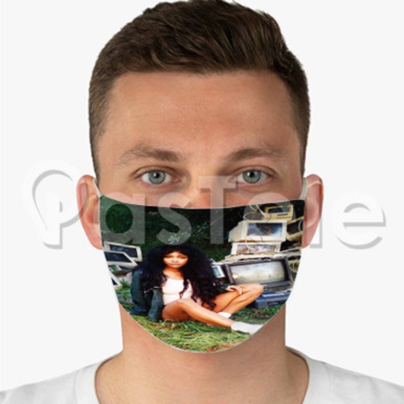 SZA Custom Fabric Face Mask Polyester Two Layers Cloth Washable