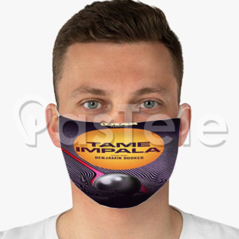 Tame Impala Custom Fabric Face Mask Polyester Two Layers Cloth Washable