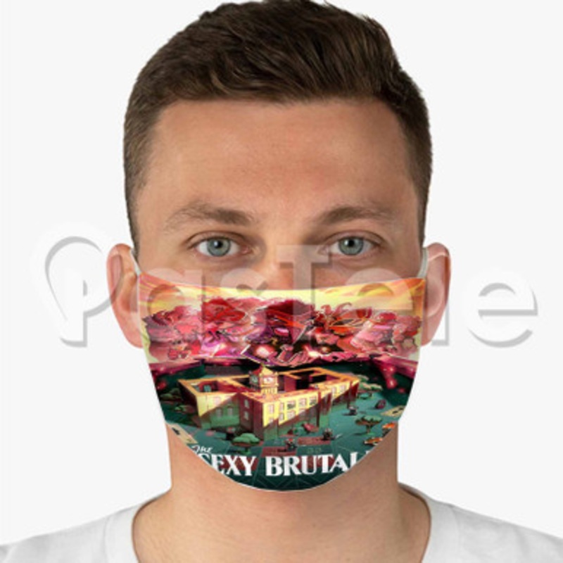 The Sexy Brutale Custom Fabric Face Mask Polyester Two Layers Cloth Washable