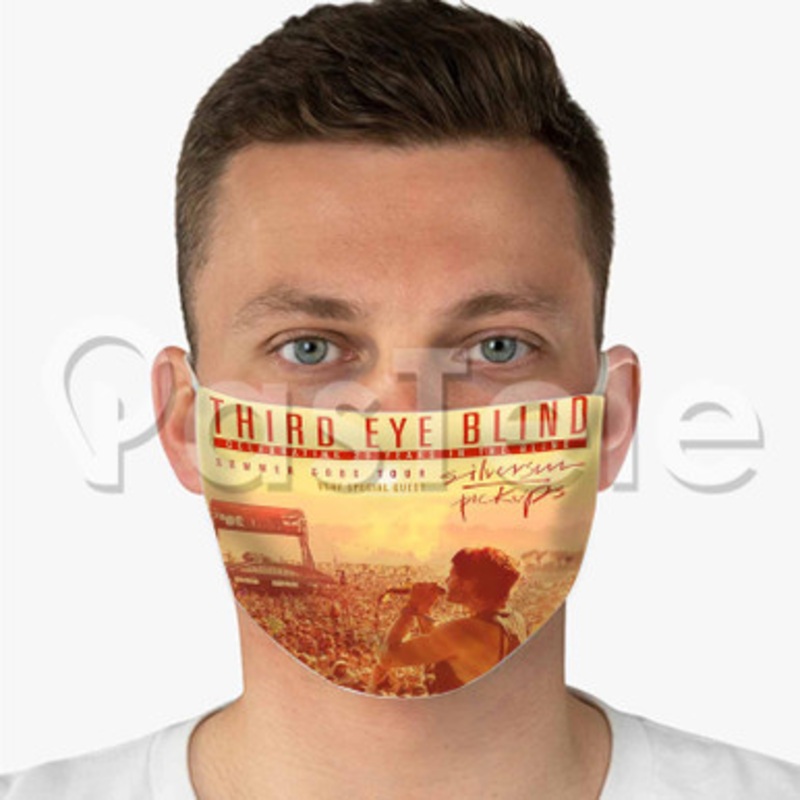 Third Eye Blind Summer Gods Tour Custom Fabric Face Mask Polyester Two Layers Cloth Washable