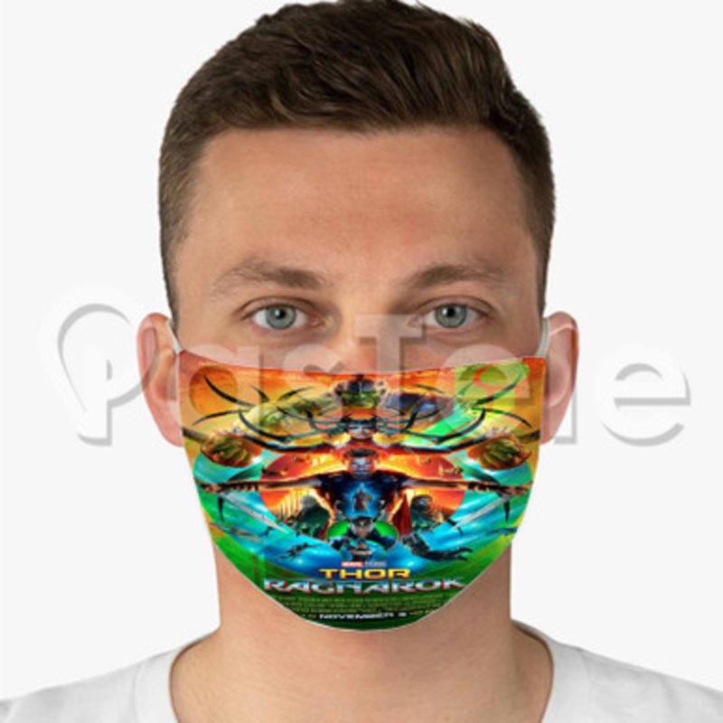 Thor Ragnarok Custom Fabric Face Mask Polyester Two Layers Cloth Washable