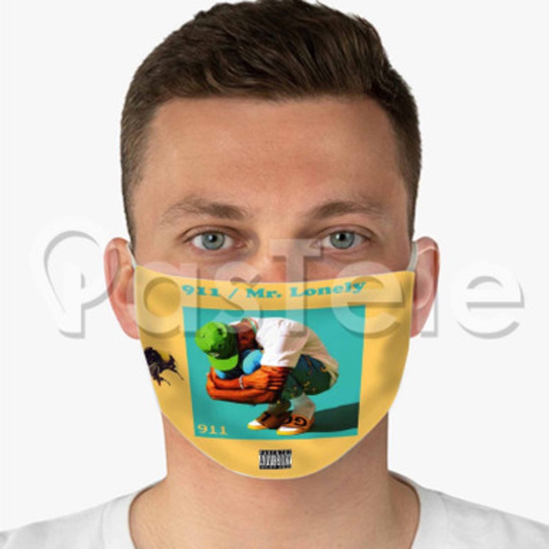 Tyler The Creator 911 Mr Lonely Custom Fabric Face Mask Polyester Two Layers Cloth Washable