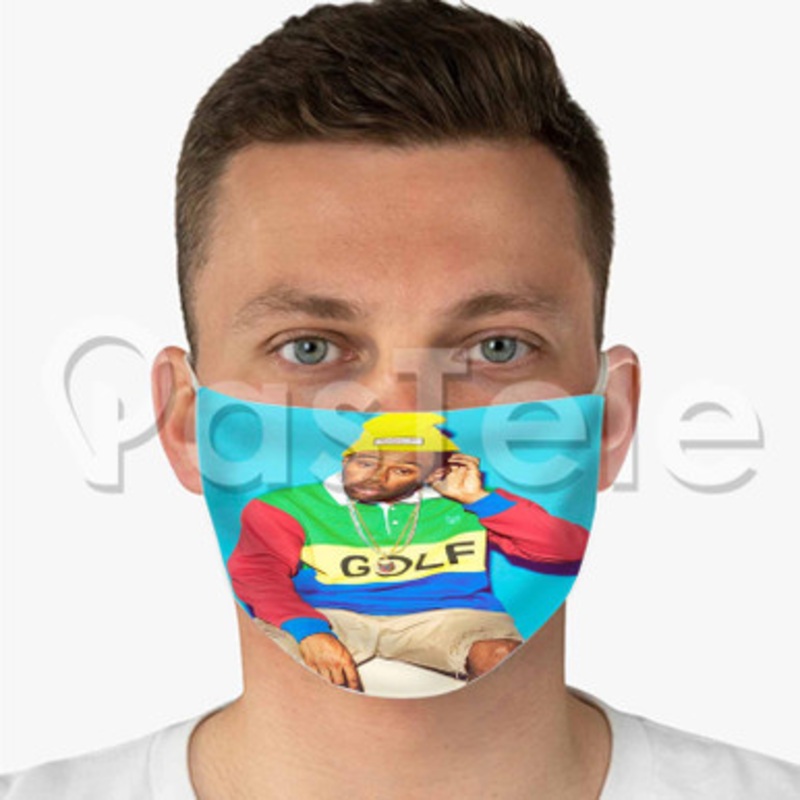 Tyler The Creator Custom Fabric Face Mask Polyester Two Layers Cloth Washable