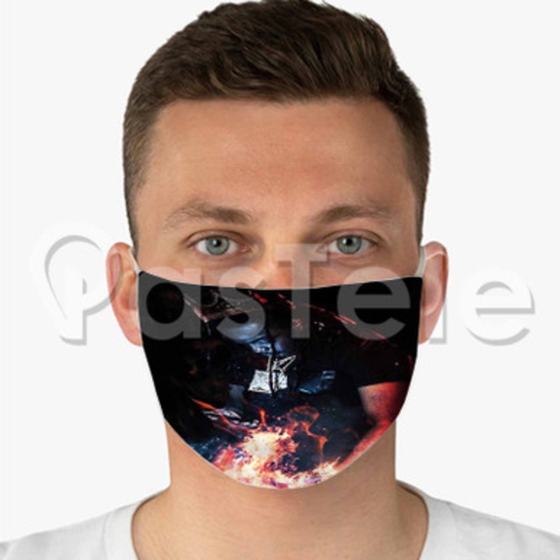 Young Scooter Custom Fabric Face Mask Polyester Two Layers Cloth Washable