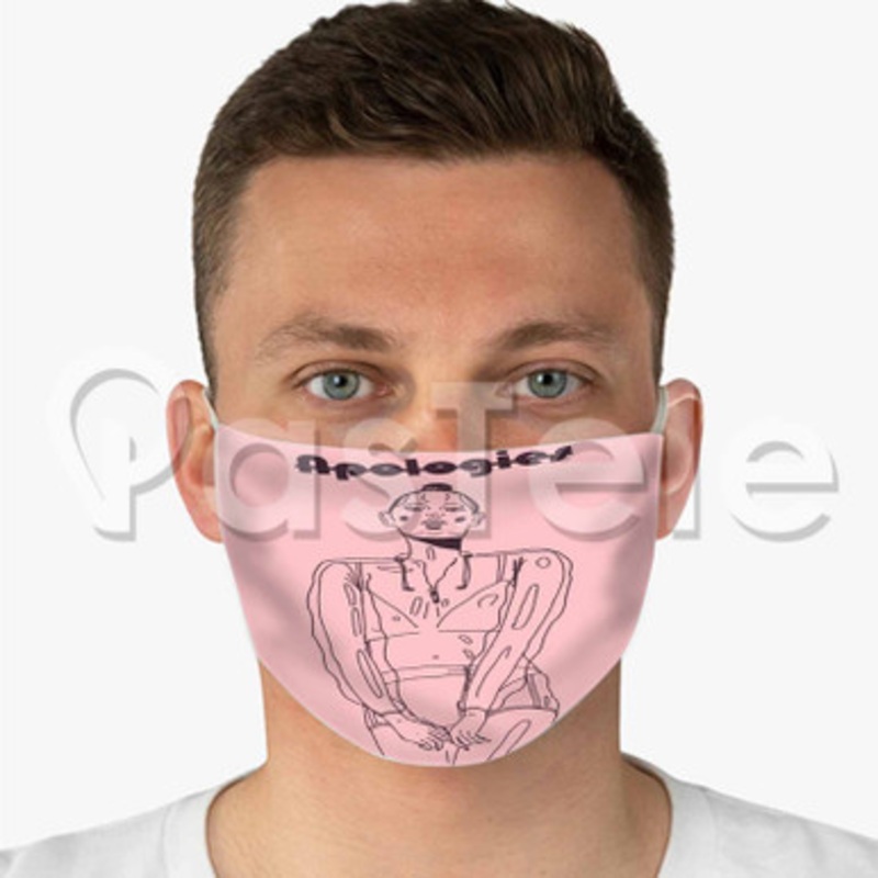 Apologies Mal London Custom Fabric Face Mask Polyester Two Layers Cloth Washable