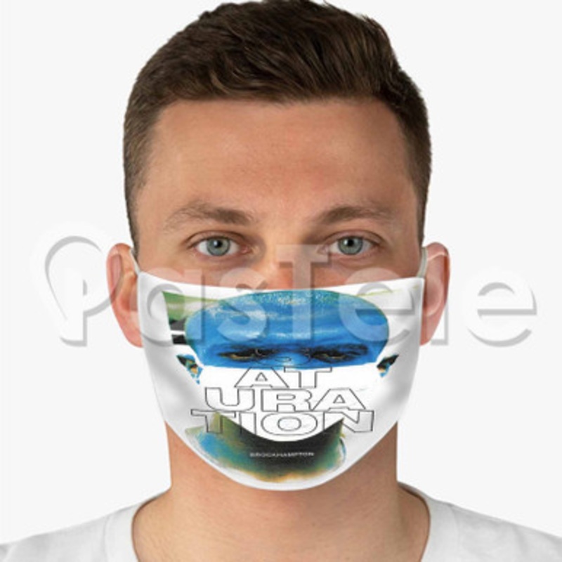 Bank Brockhampton Custom Fabric Face Mask Polyester Two Layers Cloth Washable