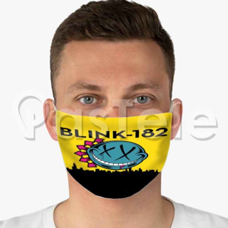 Blink 182 Rotofugi Custom Fabric Face Mask Polyester Two Layers Cloth Washable