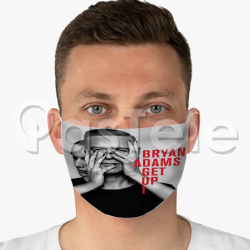 Bryan Adams Get Up Custom Fabric Face Mask Polyester Two Layers Cloth Washable