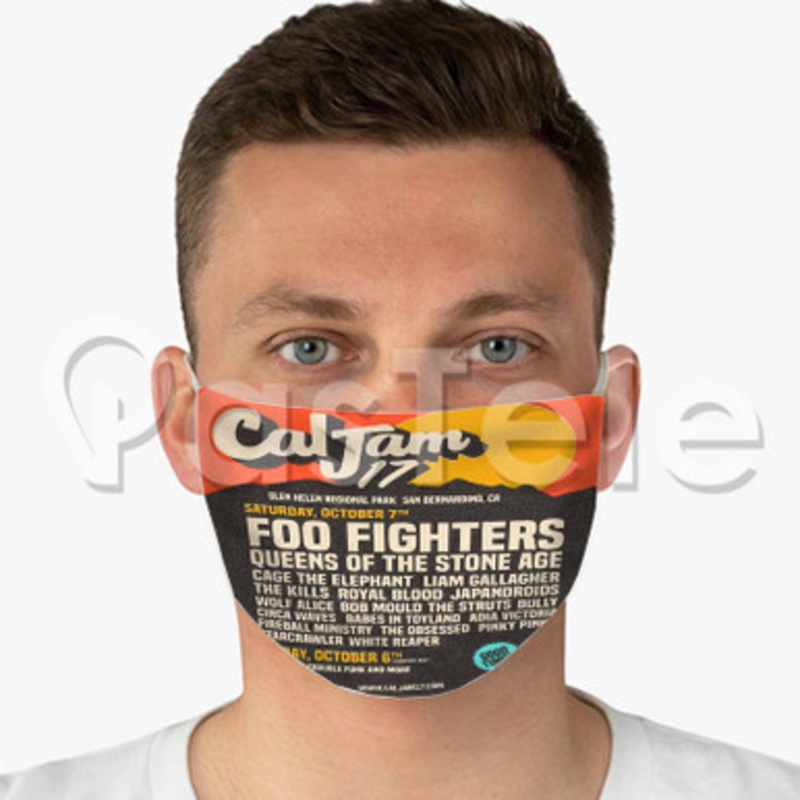 Cal Jam 17 Custom Fabric Face Mask Polyester Two Layers Cloth Washable