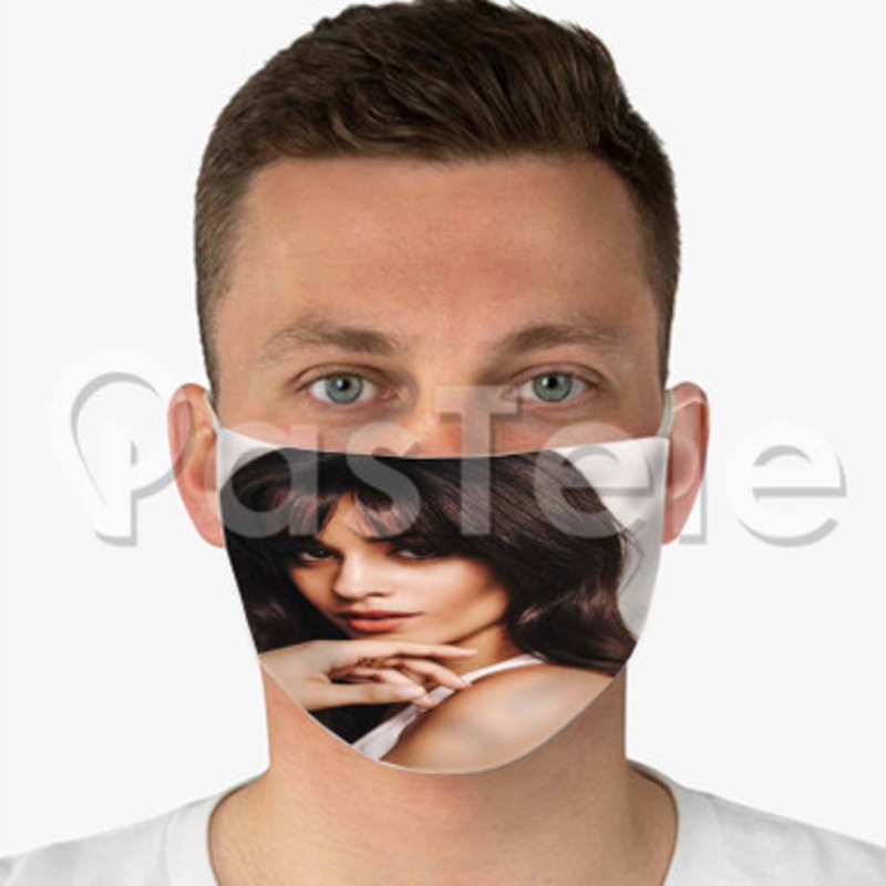 Camila Cabello Beautiful Custom Fabric Face Mask Polyester Two Layers Cloth Washable