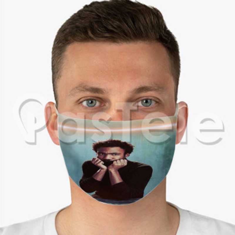 Childish Gambino Custom Fabric Face Mask Polyester Two Layers Cloth Washable