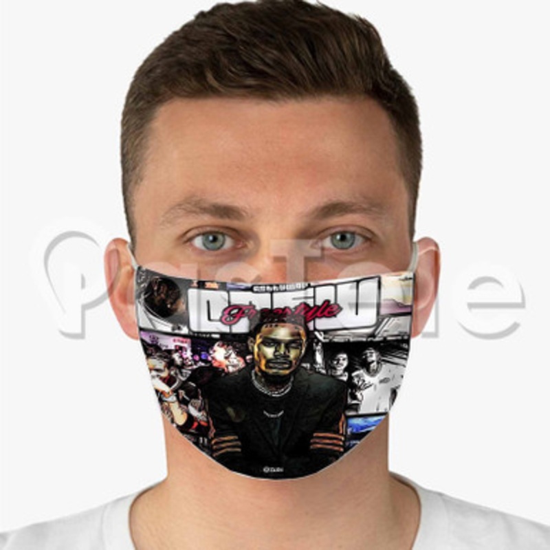 Crew Freestyle Fetty Wap Custom Fabric Face Mask Polyester Two Layers Cloth Washable