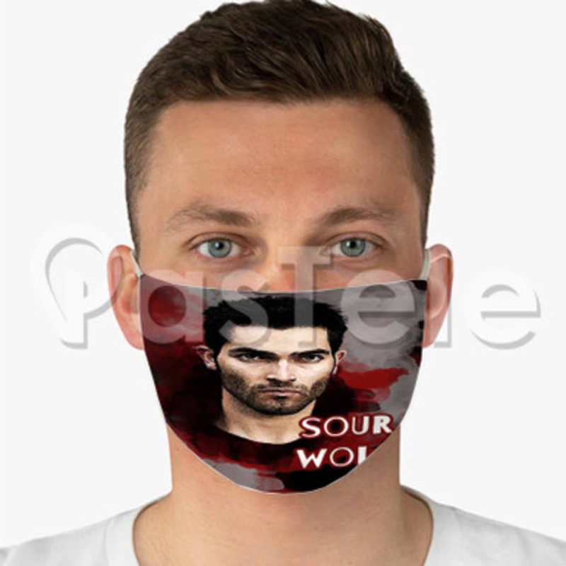 Derek Sour Wolf Custom Fabric Face Mask Polyester Two Layers Cloth Washable