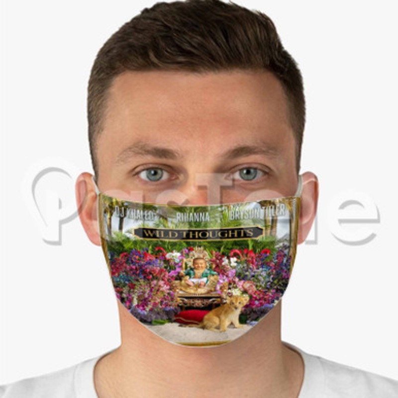 DJ Khaled feat Rihanna Wild Thoughts Custom Fabric Face Mask Polyester Two Layers Cloth Washable
