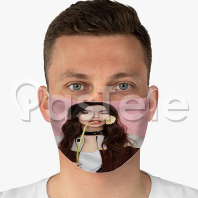 Dua Lipa Custom Fabric Face Mask Polyester Two Layers Cloth Washable