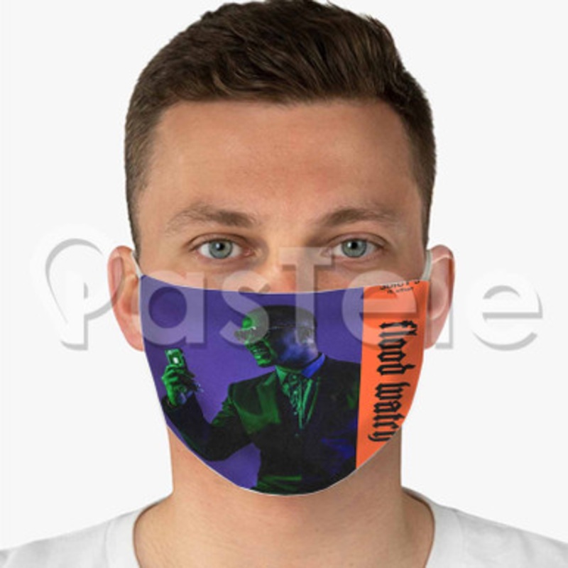 Flood Watch Juicy J Feat Offset Custom Fabric Face Mask Polyester Two Layers Cloth Washable