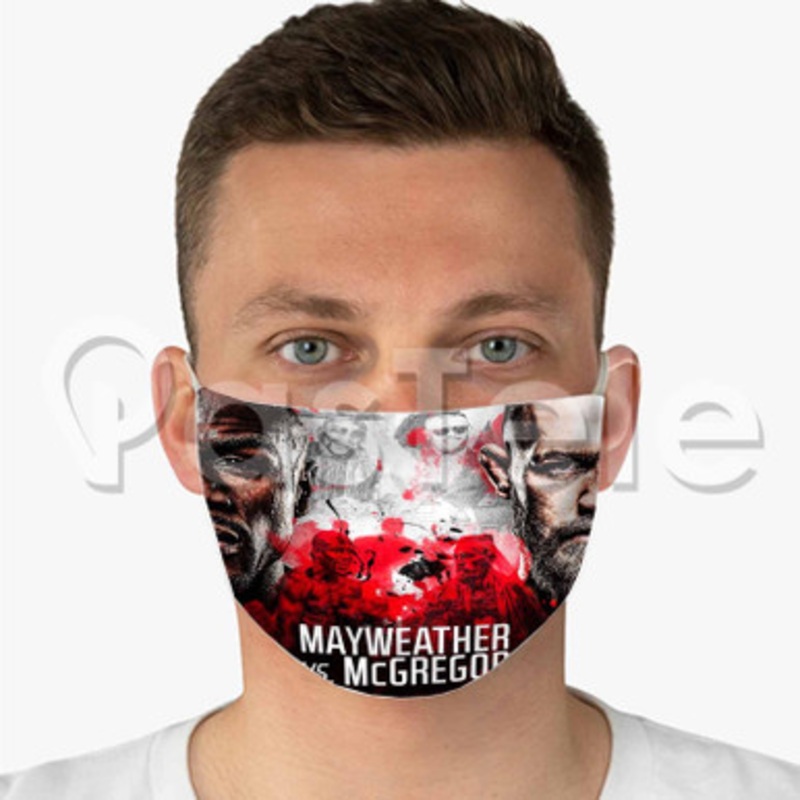 Floyd Mayweather Jr vs Conor Mc Gregor Custom Fabric Face Mask Polyester Two Layers Cloth Washable