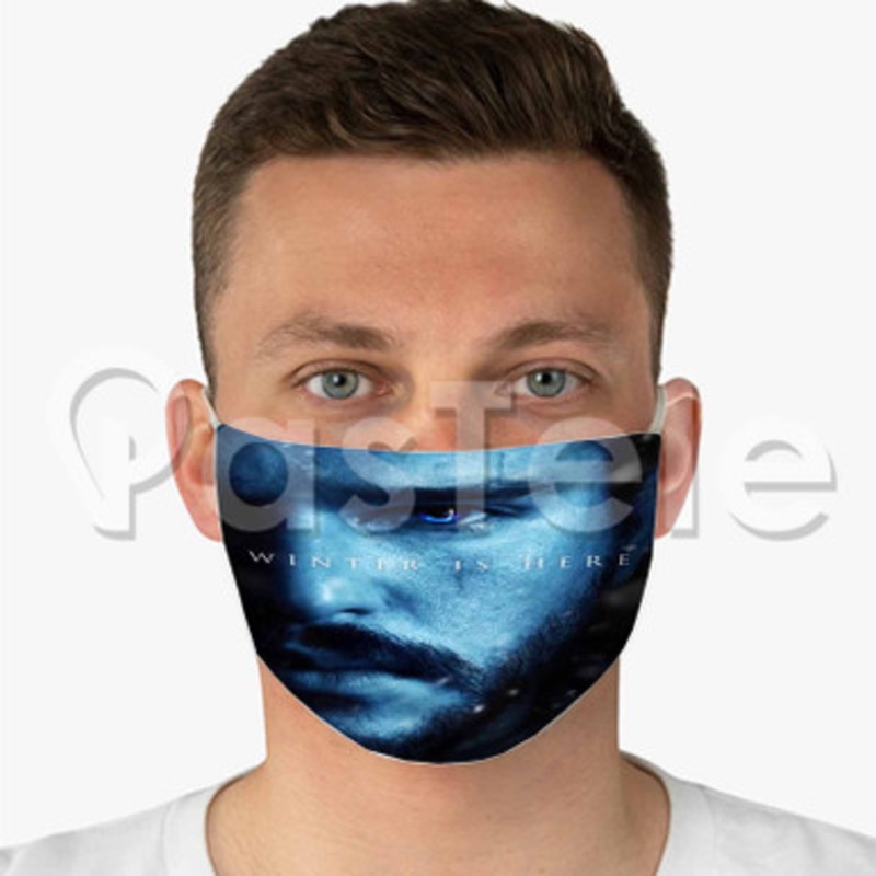 Game of Thron Winter is Here 3 Custom Fabric Face Mask Polyester Two Layers Cloth Washable