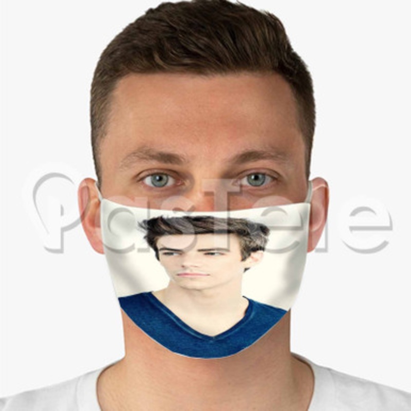 Grant Gustin Custom Fabric Face Mask Polyester Two Layers Cloth Washable