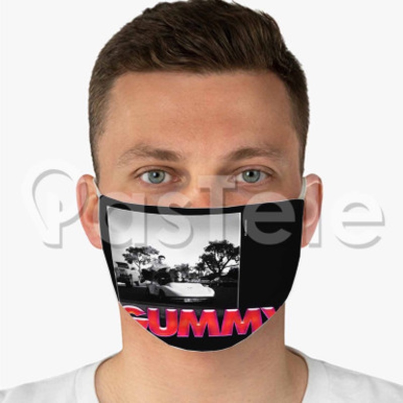 Gummy Brockhampton Custom Fabric Face Mask Polyester Two Layers Cloth Washable