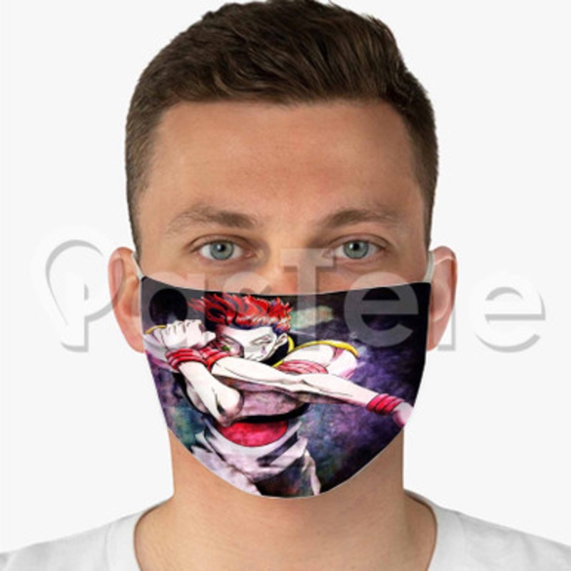 Hisoka Hunter X Hunter Custom Fabric Face Mask Polyester Two Layers Cloth Washable