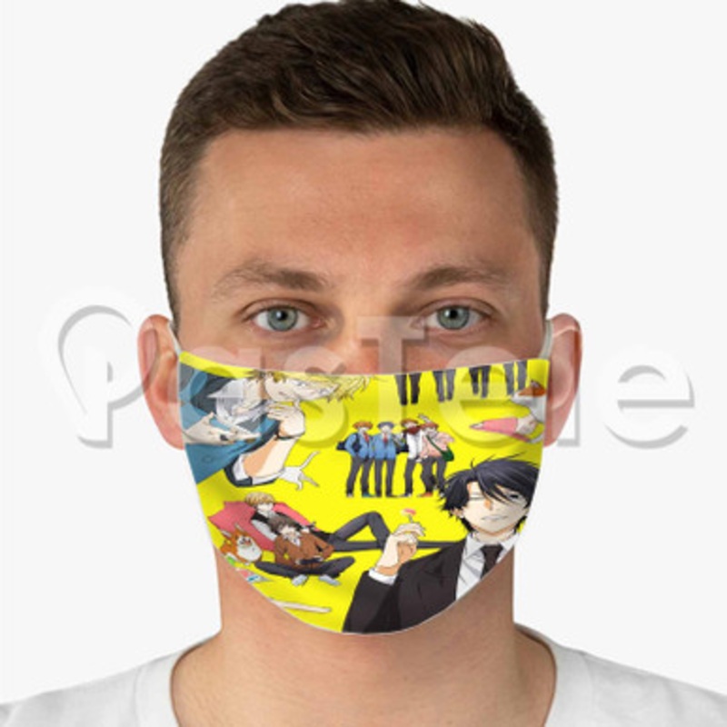 Hitorijime My Hero Custom Fabric Face Mask Polyester Two Layers Cloth Washable