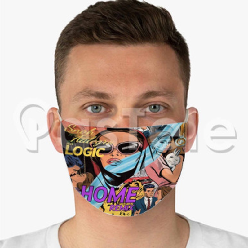 Home Snoh Aalegra Feat Logic Custom Fabric Face Mask Polyester Two Layers Cloth Washable