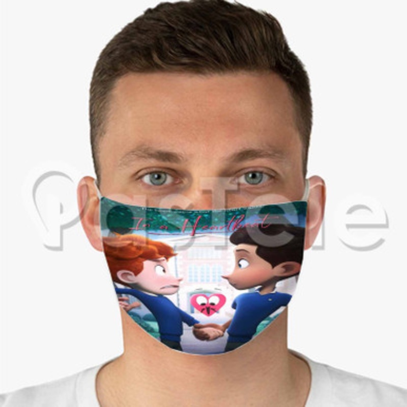 In a Heartbeat Custom Fabric Face Mask Polyester Two Layers Cloth Washable