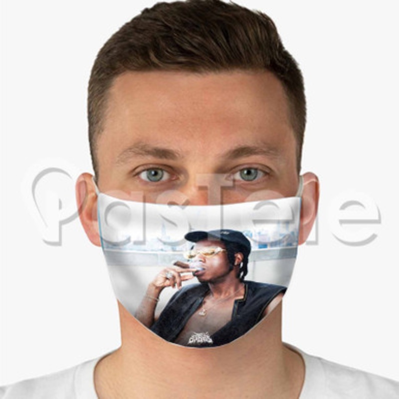 Joey Bada Too Lit Custom Fabric Face Mask Polyester Two Layers Cloth Washable