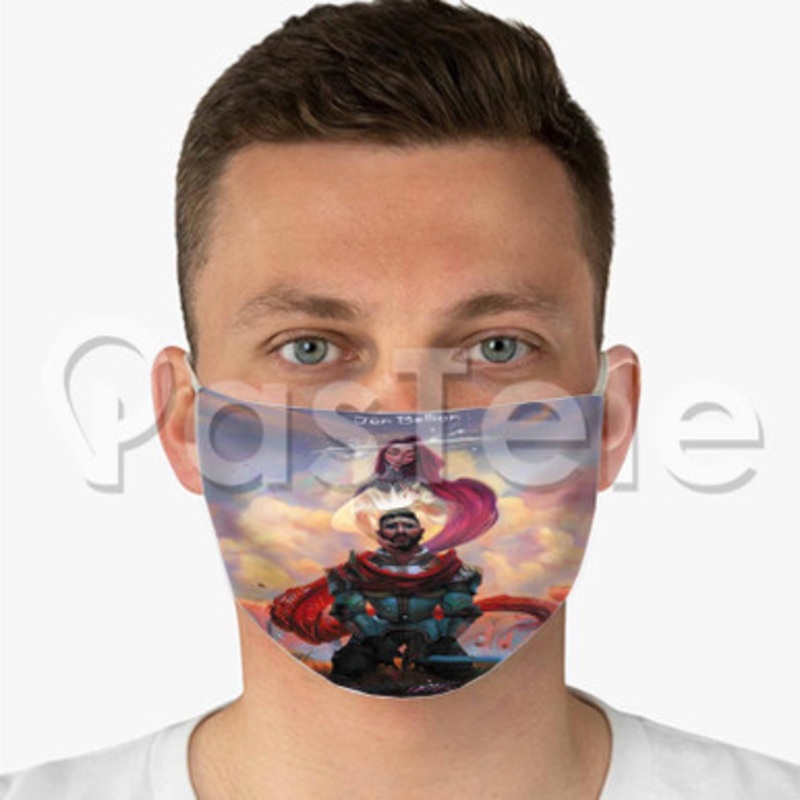 Jon Bellion All Time Low Custom Fabric Face Mask Polyester Two Layers Cloth Washable