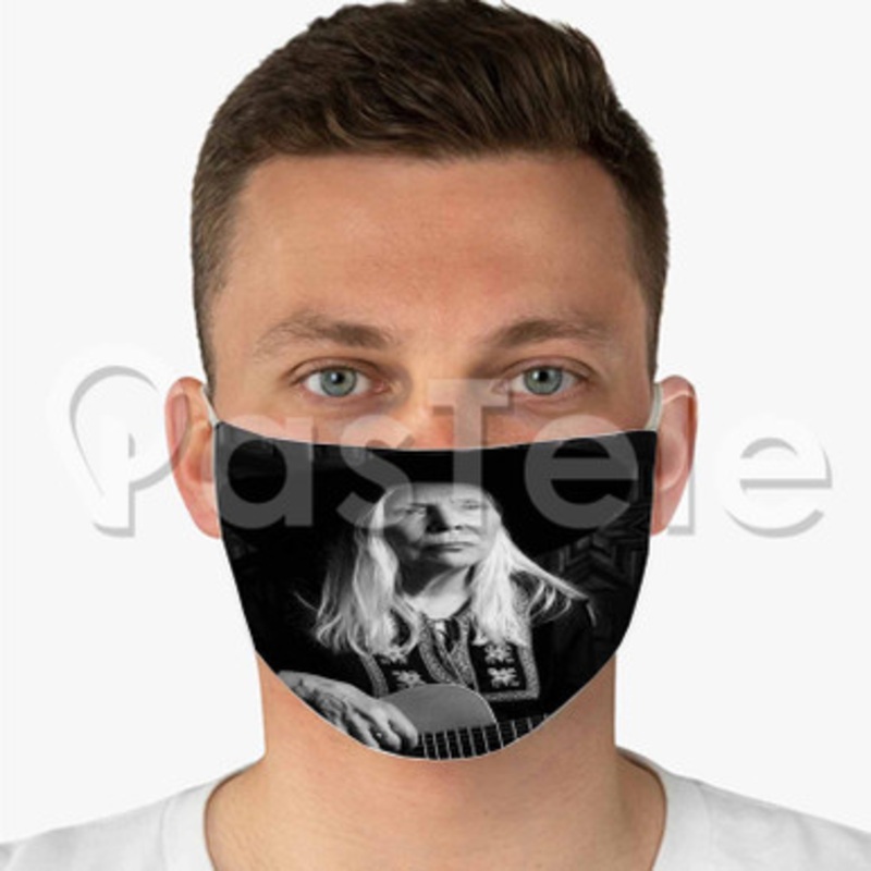 Joni Mitchell Custom Fabric Face Mask Polyester Two Layers Cloth Washable