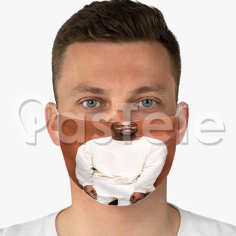 Kanye West Custom Fabric Face Mask Polyester Two Layers Cloth Washable