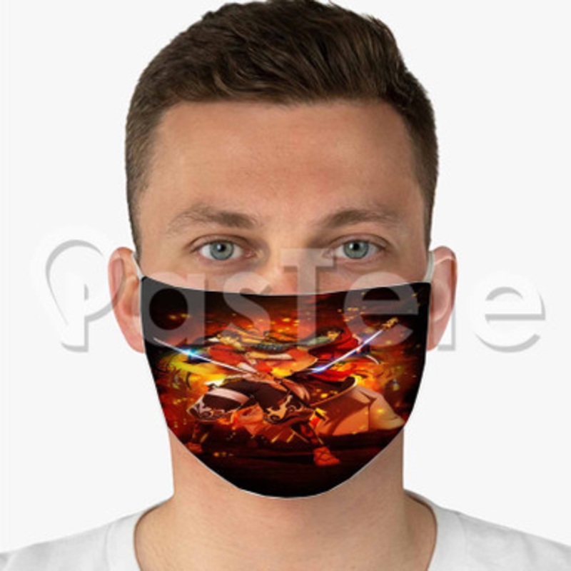 Katsugeki Touken Ranbu Custom Fabric Face Mask Polyester Two Layers Cloth Washable