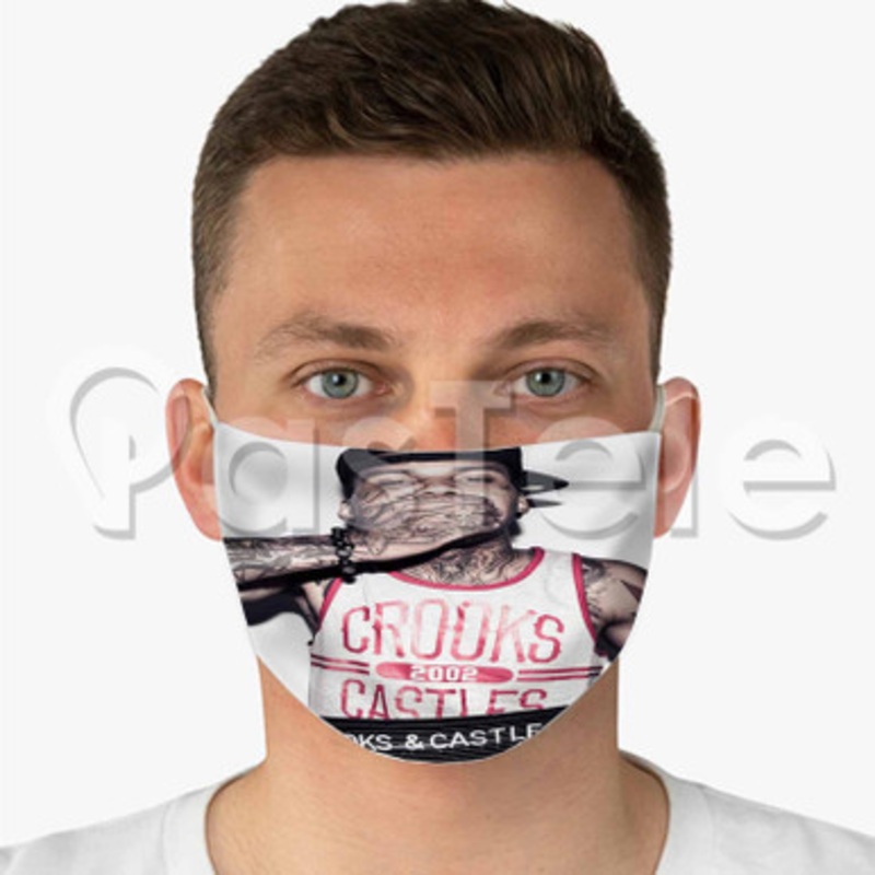 Kid Ink Custom Fabric Face Mask Polyester Two Layers Cloth Washable