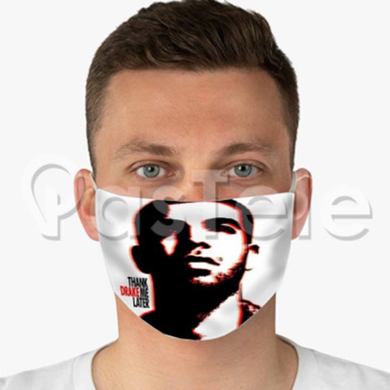 Light Up Drake Feat Jay Z Custom Fabric Face Mask Polyester Two Layers Cloth Washable