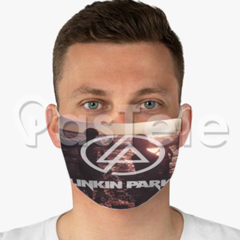 Linkin Park Custom Fabric Face Mask Polyester Two Layers Cloth Washable