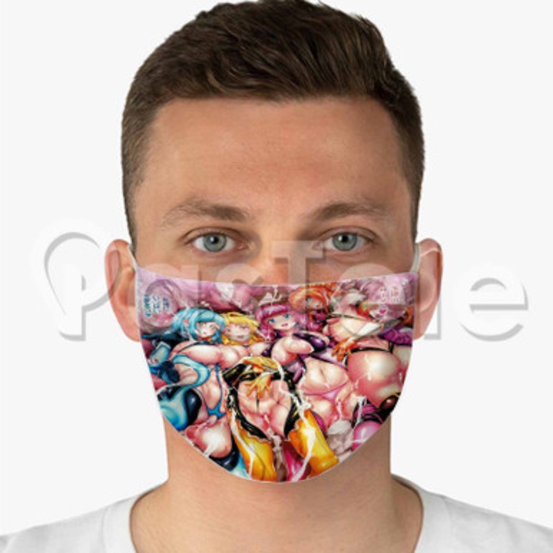 Majuu Jouka Shoujo Utea Custom Fabric Face Mask Polyester Two Layers Cloth Washable