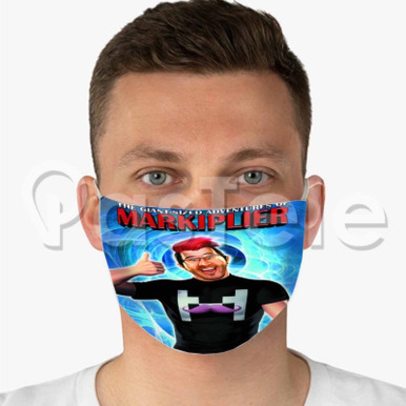 Markiplier Smile Custom Fabric Face Mask Polyester Two Layers Cloth Washable