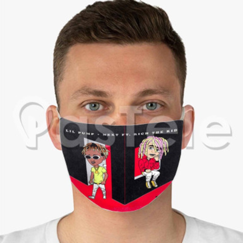 Next Lil Pump Feat Rich The Kid Custom Fabric Face Mask Polyester Two Layers Cloth Washable