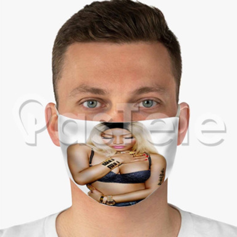 Nicki Minaj Custom Fabric Face Mask Polyester Two Layers Cloth Washable