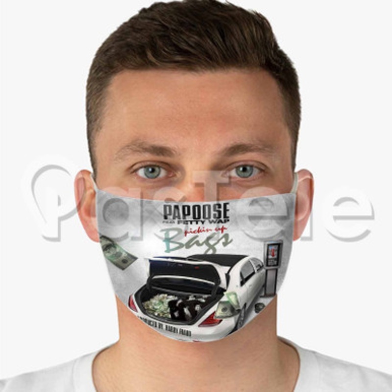 Pickin Up Bags Papoose Feat Fetty Wap Custom Fabric Face Mask Polyester Two Layers Cloth Washable