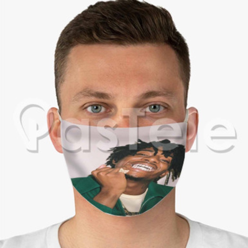 Playboi Carti Smile Custom Fabric Face Mask Polyester Two Layers Cloth Washable