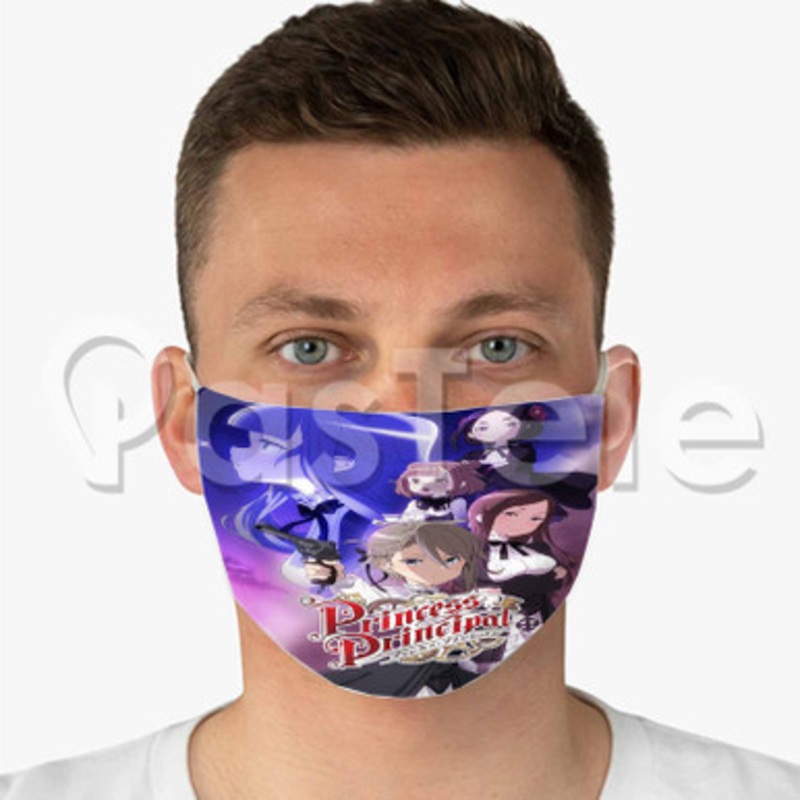 Princess Principal Custom Fabric Face Mask Polyester Two Layers Cloth Washable