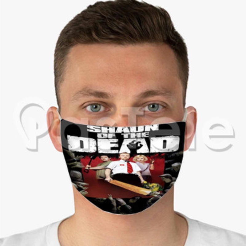 Shaun of the Dead Custom Fabric Face Mask Polyester Two Layers Cloth Washable