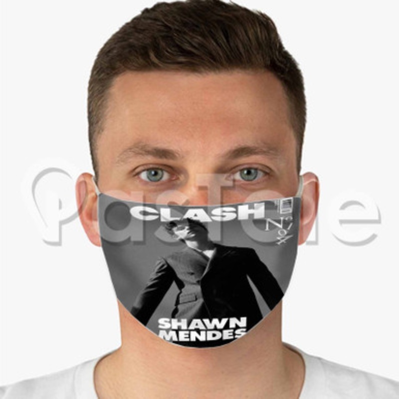 Shawn Mendes Custom Fabric Face Mask Polyester Two Layers Cloth Washable