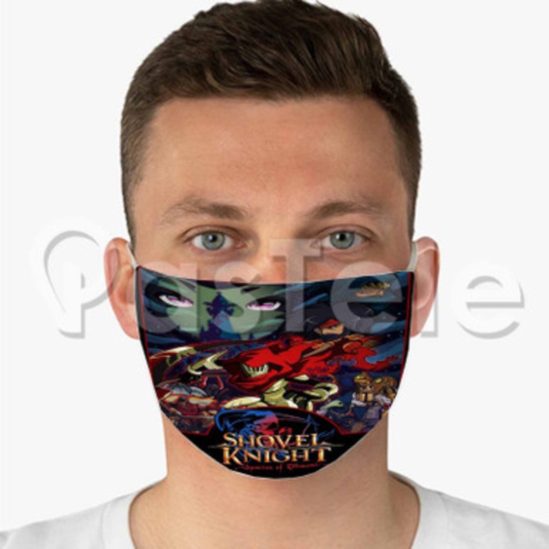 Shovel Knight Specter of Torment Custom Fabric Face Mask Polyester Two Layers Cloth Washable