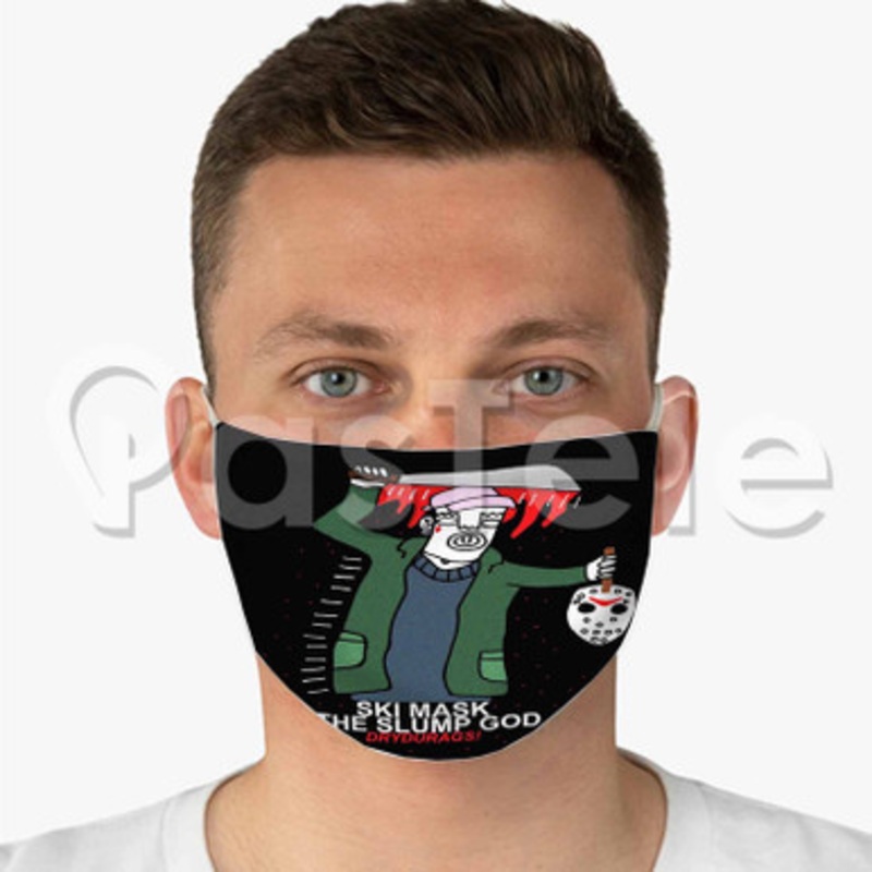 Ski Mask The Slump God Custom Fabric Face Mask Polyester Two Layers Cloth Washable