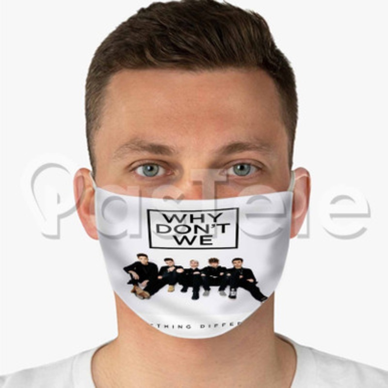 Something Different Why Don t We Custom Fabric Face Mask Polyester Two Layers Cloth Washable