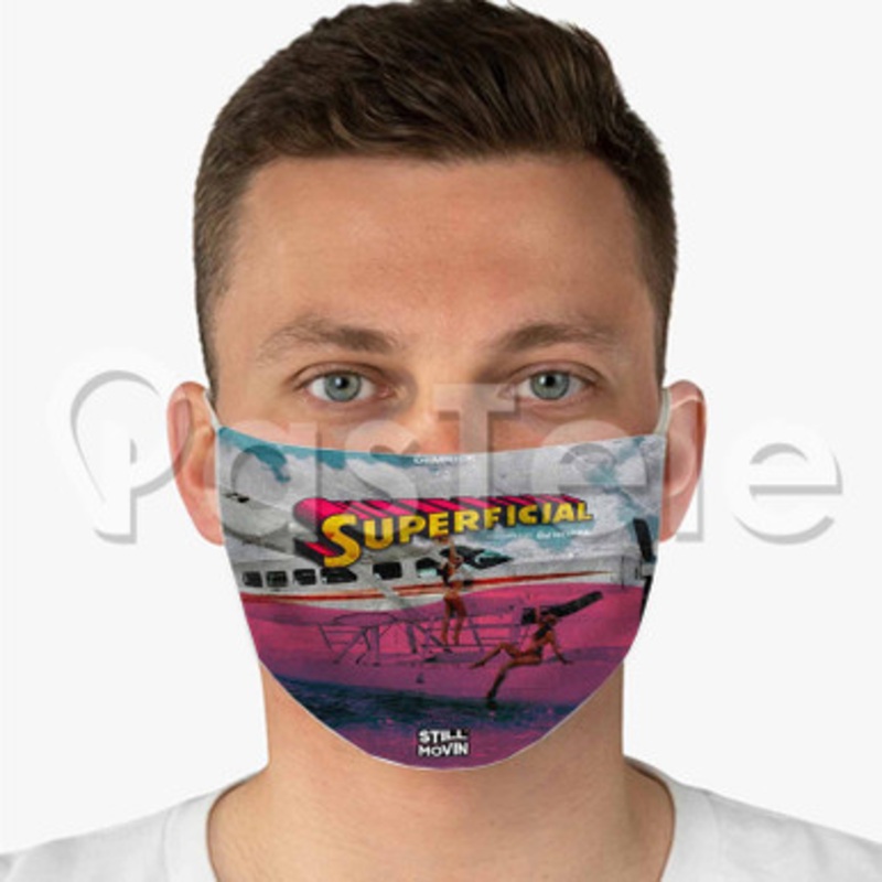 Superficial Demrick Custom Fabric Face Mask Polyester Two Layers Cloth Washable